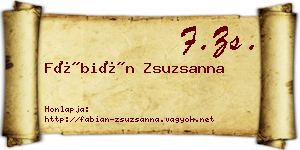 Fábián Zsuzsanna névjegykártya
