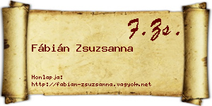 Fábián Zsuzsanna névjegykártya