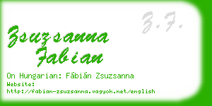zsuzsanna fabian business card