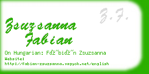 zsuzsanna fabian business card
